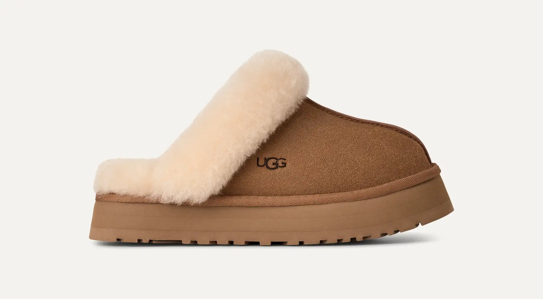 UGG Ciabatte Disquette Donna in Chestnut