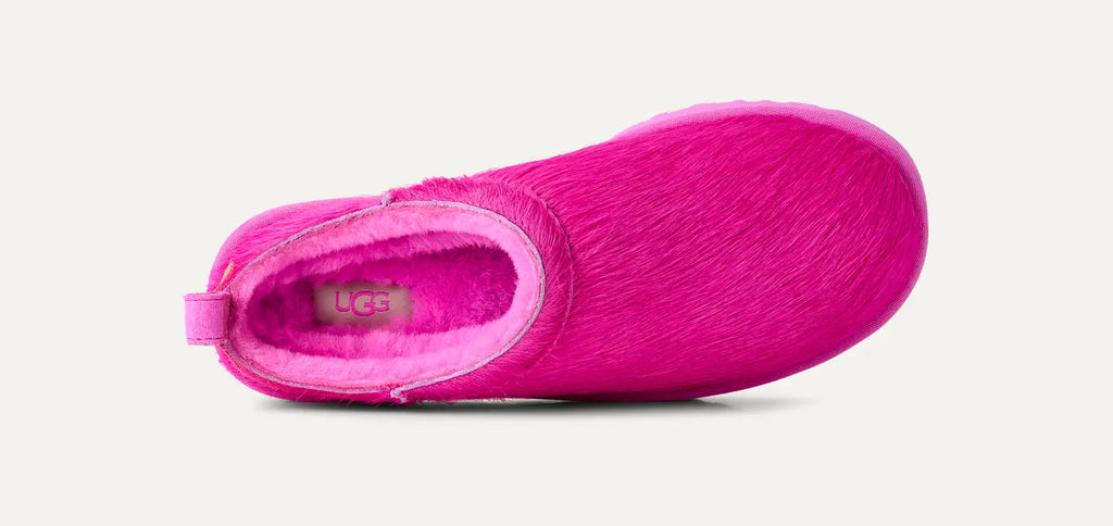 UGG Classic Micro Calf Hair Boot Donna in Bright Fuchsia
