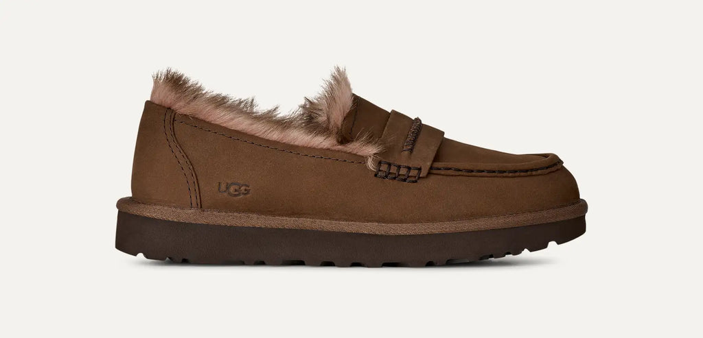 UGG Mocassini Ellis Nubuck Donna in Dark Chestnut
