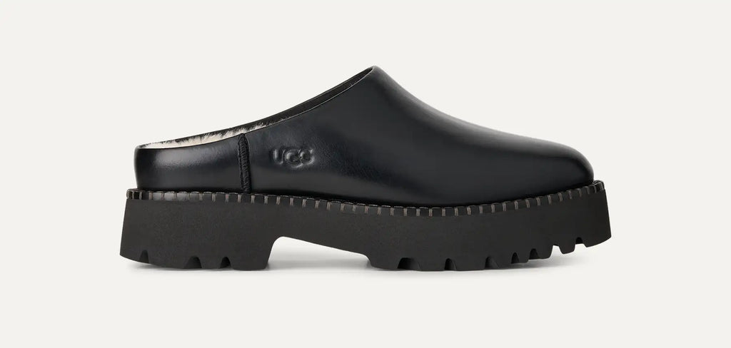 UGG Sabot Uptowner Donna in Black Leather