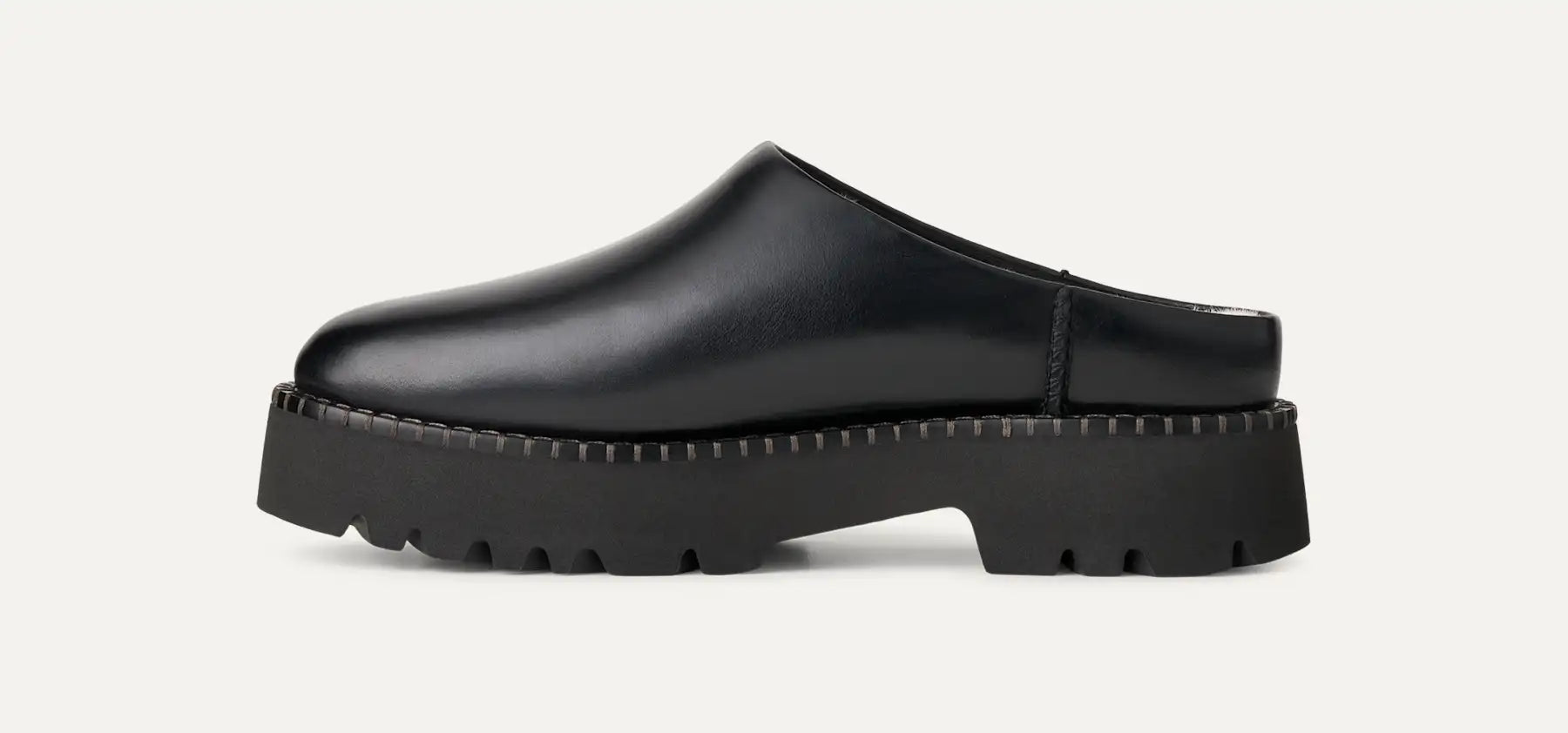 UGG Sabot Uptowner Donna in Black Leather