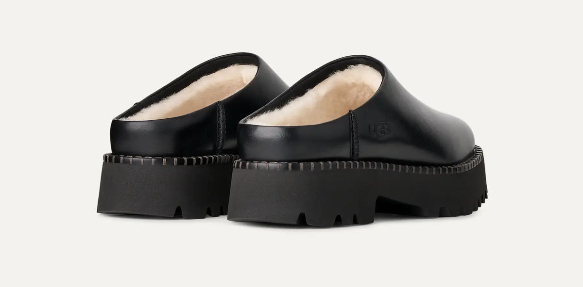 UGG Sabot Uptowner Donna in Black Leather