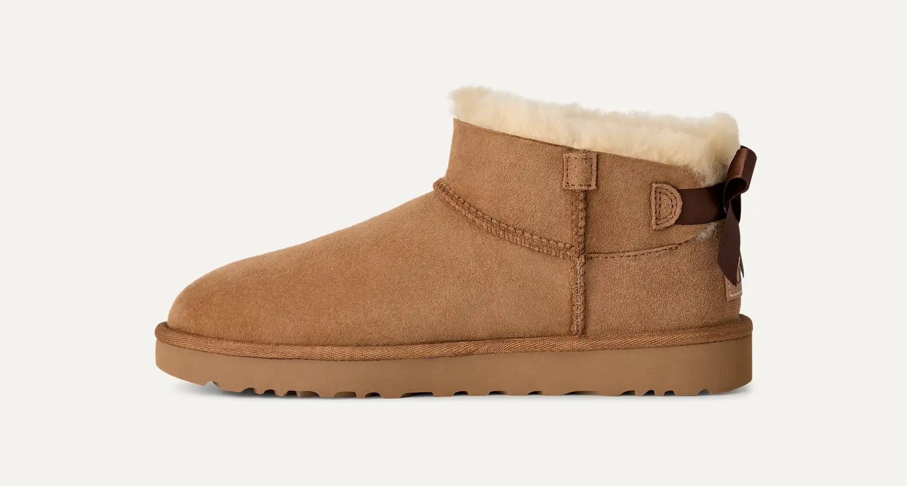 UGG Stivali Ultra Mini Bailey Bow Donna in Chestnut