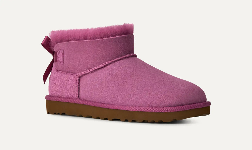 UGG Stivali Ultra Mini Bailey Bow Donna in Dark Winterberry
