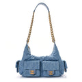 CHANEL * washed denim quilted cargo – Accessorio premium elegante