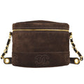CHANEL 1996-1997 Brown Suede Triple CC Shoulder Bag – Accessorio premium elegante