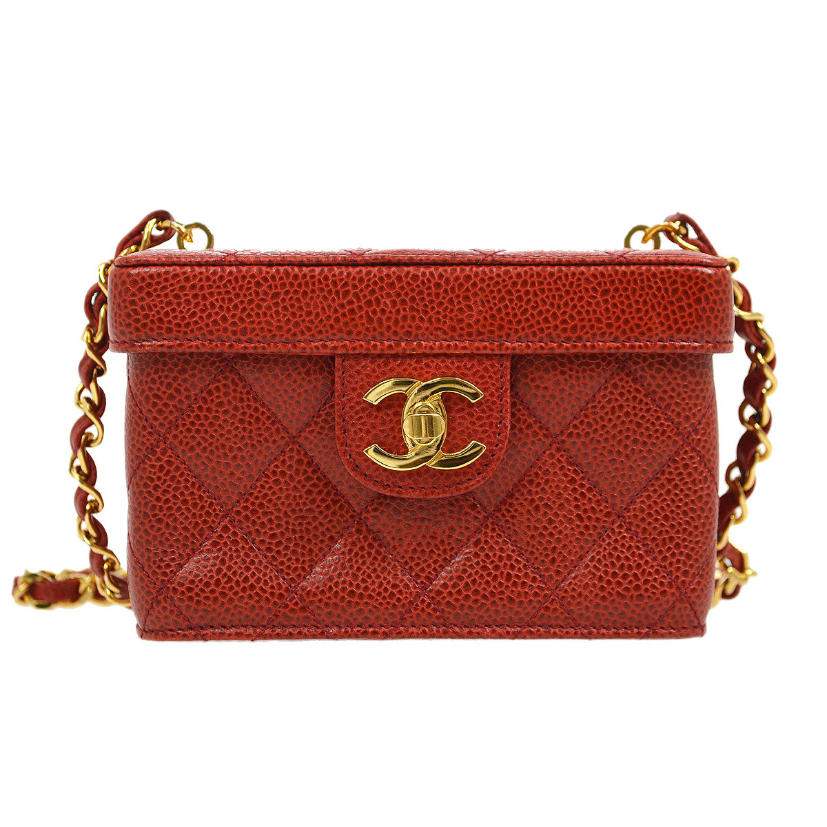 CHANEL * 1991-1994 Shoulder Bag Micro Red Caviar – Accessorio premium elegante