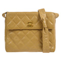 CHANEL * 1996-1997 Flap Box Vanity Shoulder Bag Small Beige Caviar – Accessorio premium elegante