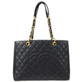 CHANEL 2009-2010 Grand Shopping Tote GST Black Caviar – Accessorio premium elegante