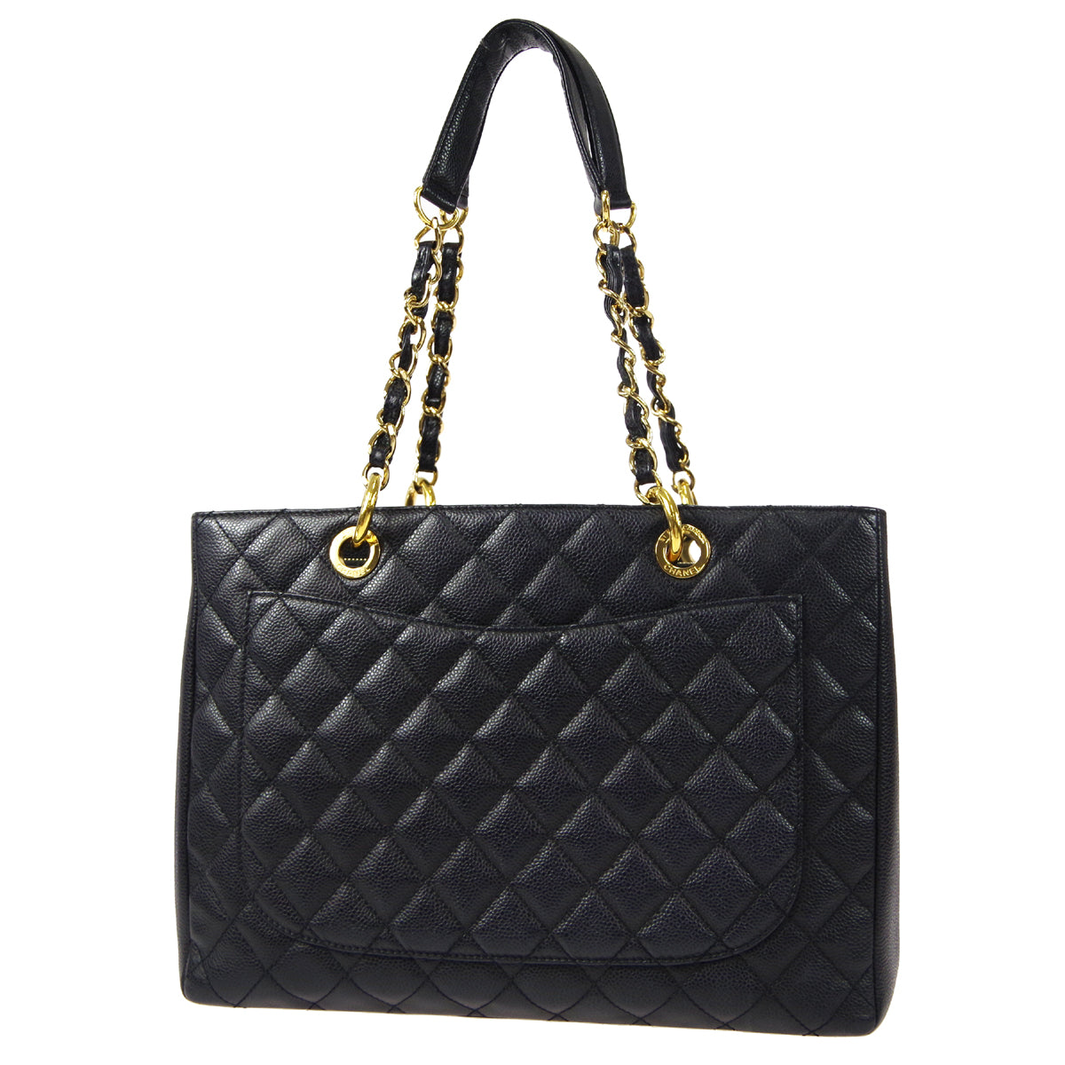 CHANEL 2009-2010 Grand Shopping Tote GST Black Caviar – Accessorio premium elegante