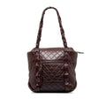Brown Chanel Lady Braid Shopping Tote – Accessorio premium elegante