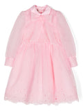 Abito per bambina Elie Saab Junior rosa con fiocco e dettagli in pizzo – Accessorio premium elegante