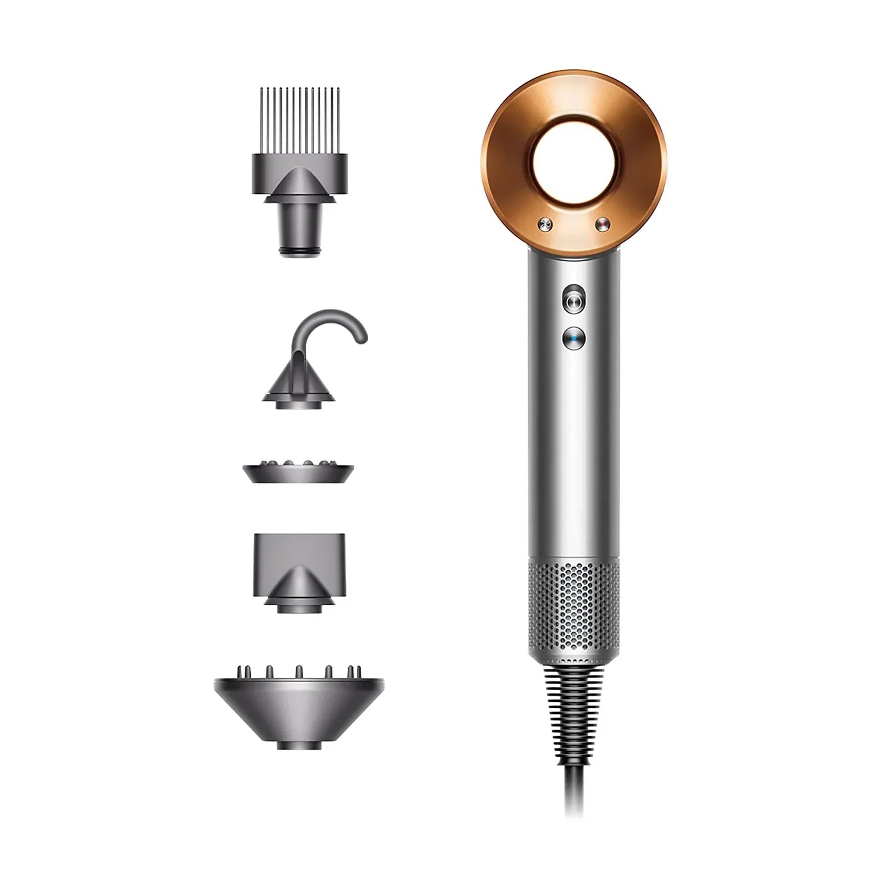 DYSON Asciugacapelli HD07 Supersonic  nichel/rame – Accessorio premium elegante
