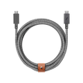 Native Union Belt Cable Ultra Strength USB-C to USB-C Cable 2.4 Meter - Zebra – Accessorio premium elegante