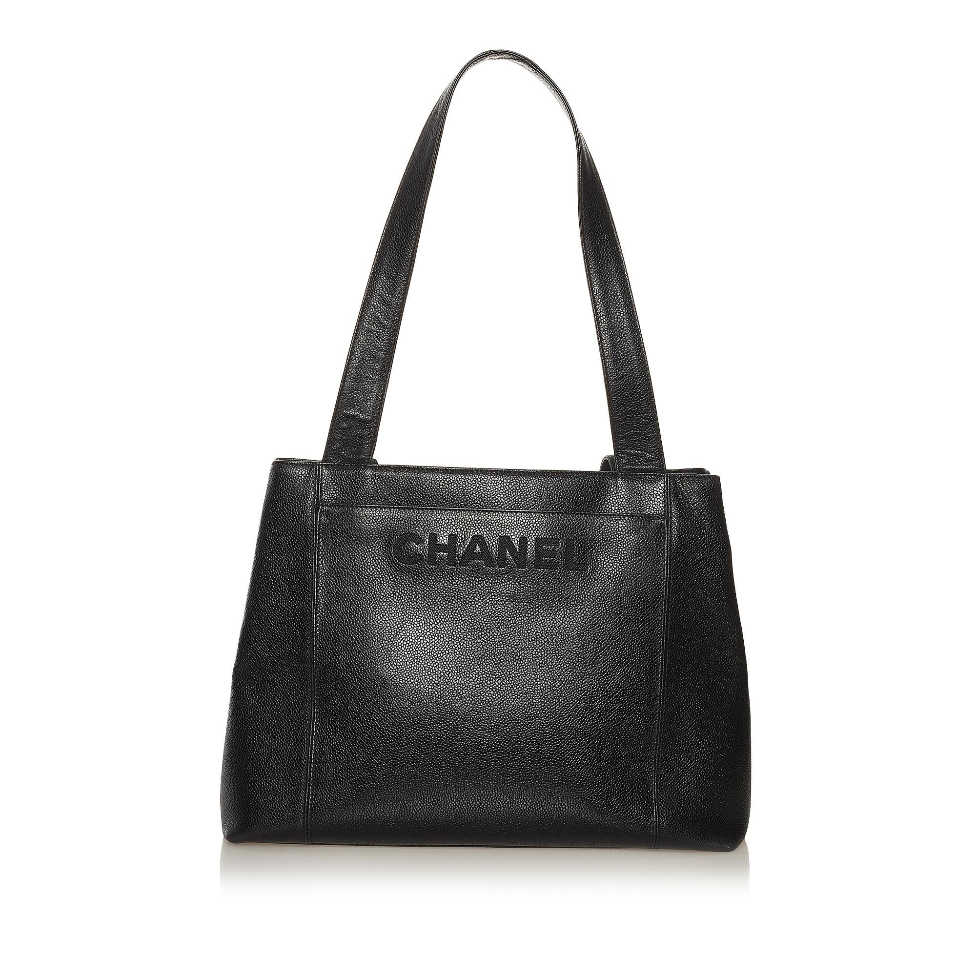 Chanel 1998 Debossed Caviar Leather Tote Bag (SHG-34525) – Accessorio premium elegante