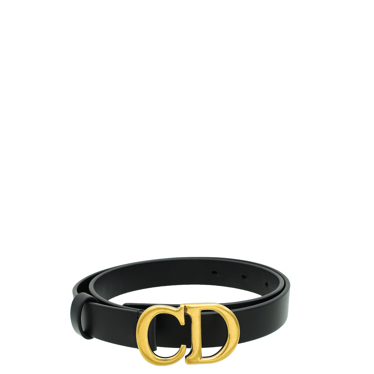 Christian Dior Black Ultrasoft CD Saddle 20mm Belt – Accessorio premium elegante