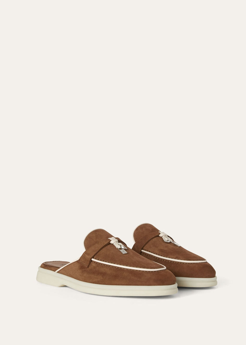 Mocassini Babouche Charms Walk in Suède Marrone
