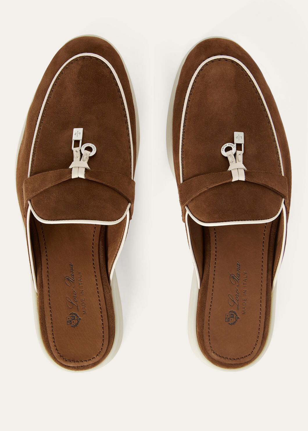 Mocassini Babouche Charms Walk in Suède Marrone