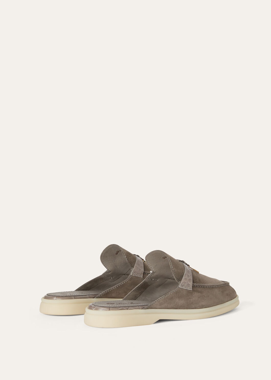 Mocassini Babouche Charms Walk in Suède Grigio Donna
