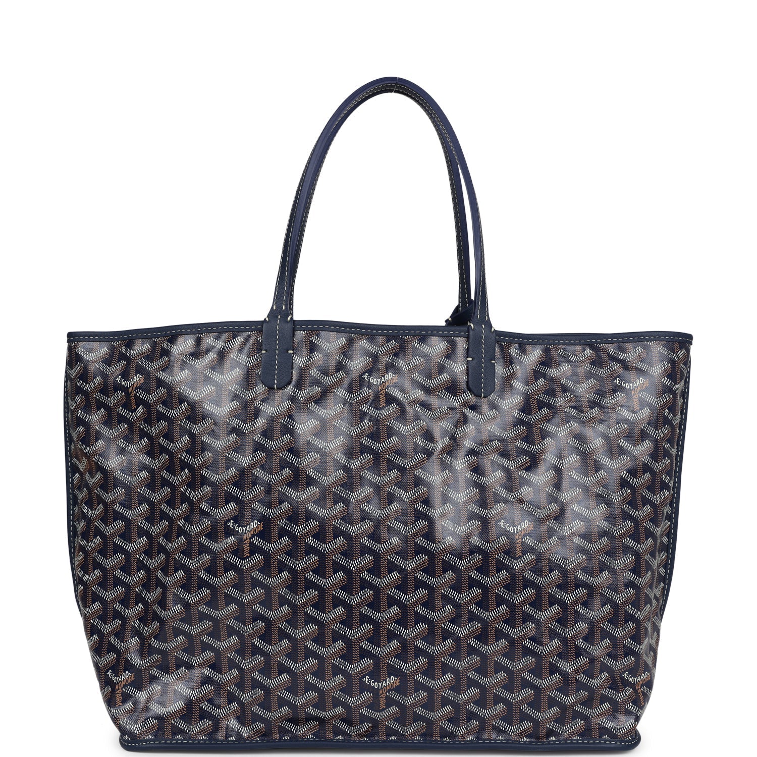 Goyard Anjou PM Navy Goyardine Canvas Palladium Hardware – Accessorio premium elegante
