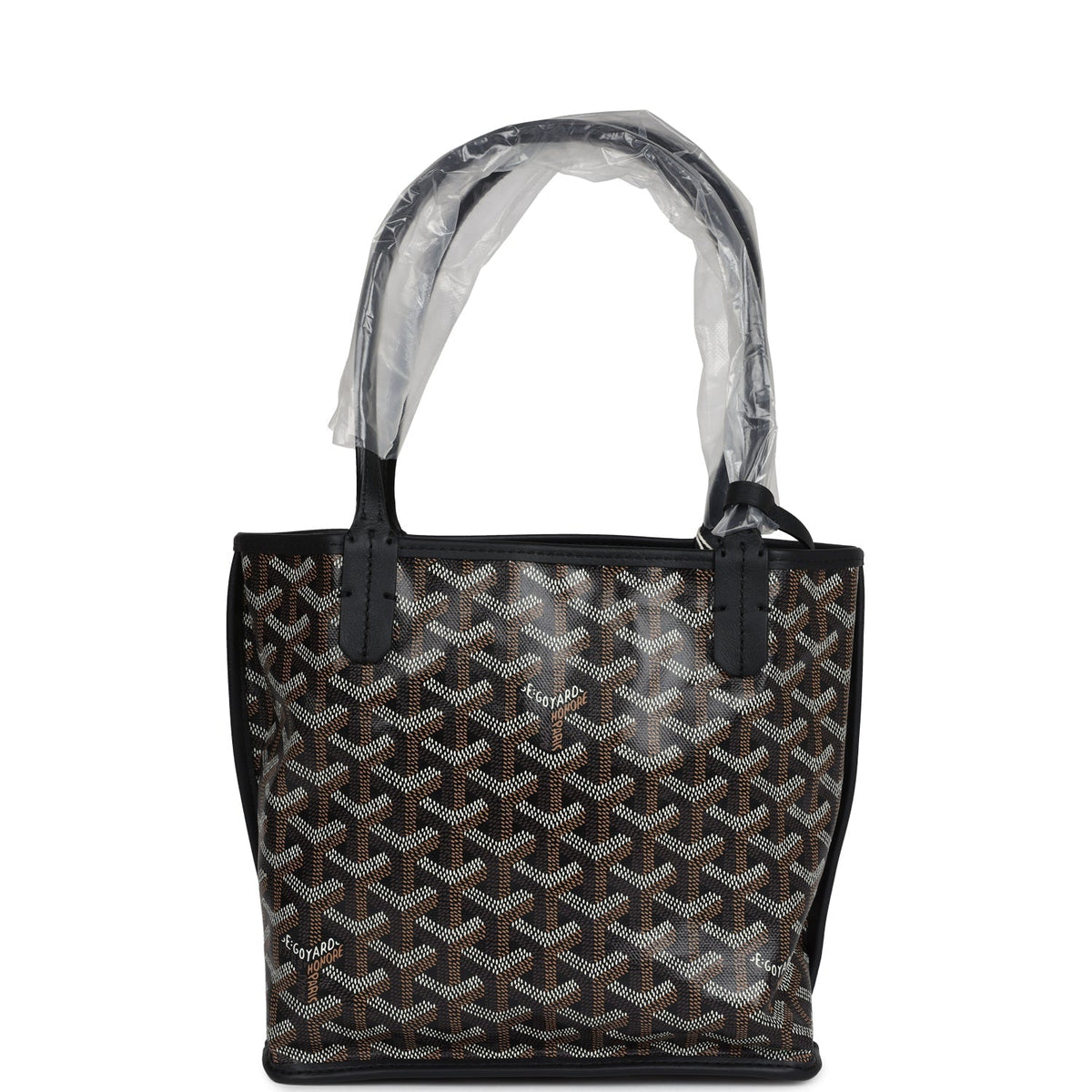 Goyard Goyardine Anjou Black Mini Bag Palladium Hardware – Accessorio premium elegante