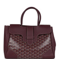 Goyard Saigon Tote Burgundy Goyardine Canvas Palladium Hardware – Accessorio premium elegante