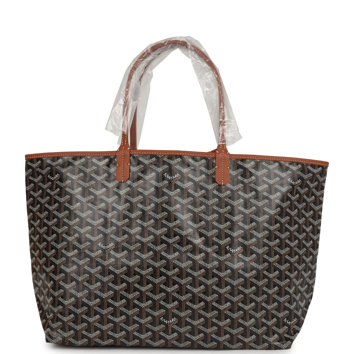 Goyard Goyardine Black and Brown St. Louis PM Tote Bag Palladium Hardware – Accessorio premium elegante