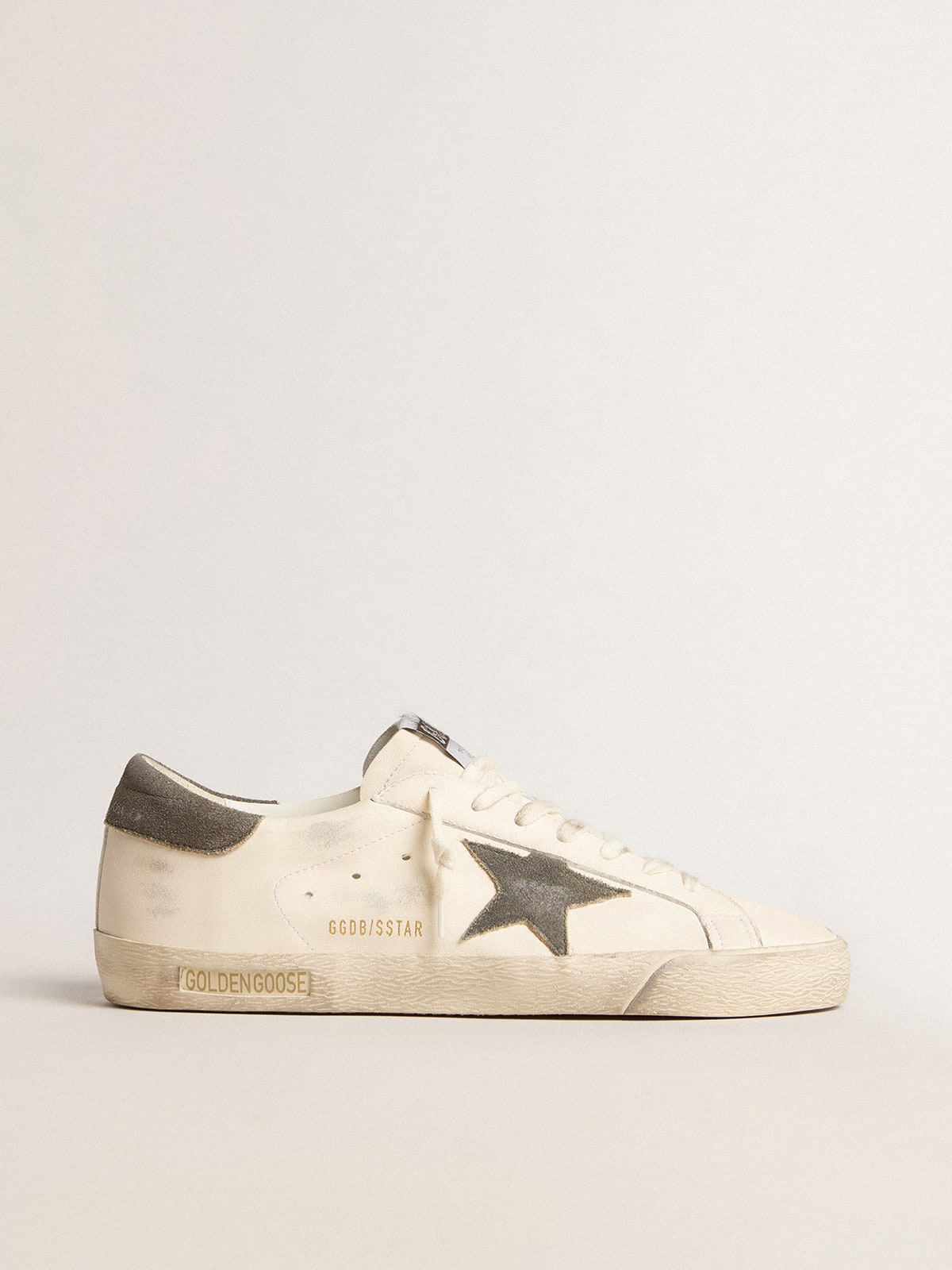 Golden Goose Super-Star in Nappa con Stella e Talloncino in Suede Grigi