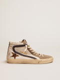 Golden Goose Slide Uomo con Stella in Cavallino Leo e Virgola Nera