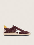 Golden Goose Ball Star Uomo in Nabuk Cioccolato con Stella e Talloncino in Pelle