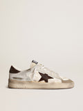 Golden Goose Stardan Uomo in Nappa e Cavallino con Stella in Suede Marrone