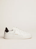 Golden Goose Purestar Uomo con Stella in Pelle Bianca e Talloncino in Pelle Nero
