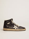 Golden Goose Sky Star in Nappa Nera con Stella in Pelle Bianca