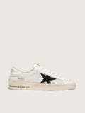 Golden Goose Stardan Uomo in Rete Bianca con Stella in Suede Nero