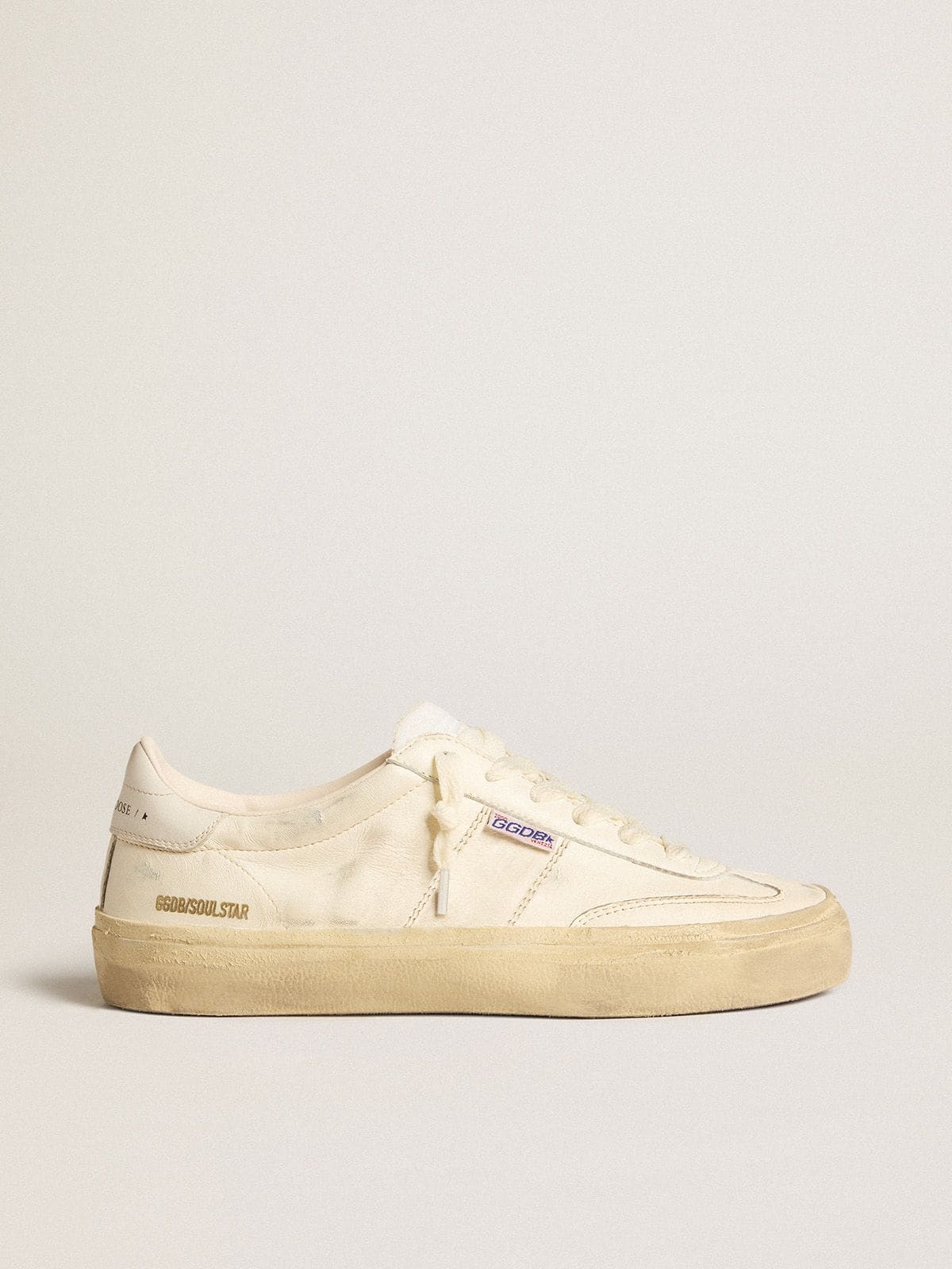 Golden Goose Soul Star in Nappa Bianca con Talloncino in Pelle Bianca