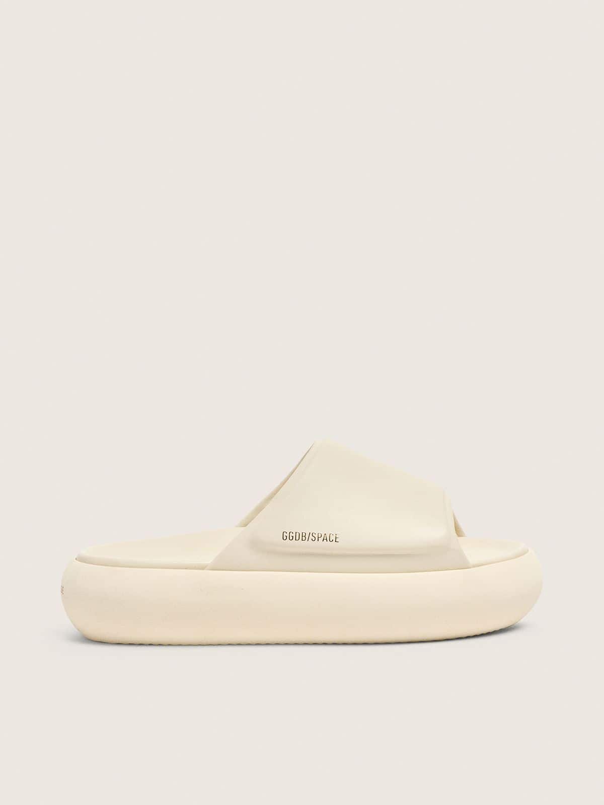 Golden Goose Ciabatte Space Star Uomo in Pelle Bianca