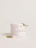 Golden Goose Lacci in cotone bianco con stelline dorate a contrasto
