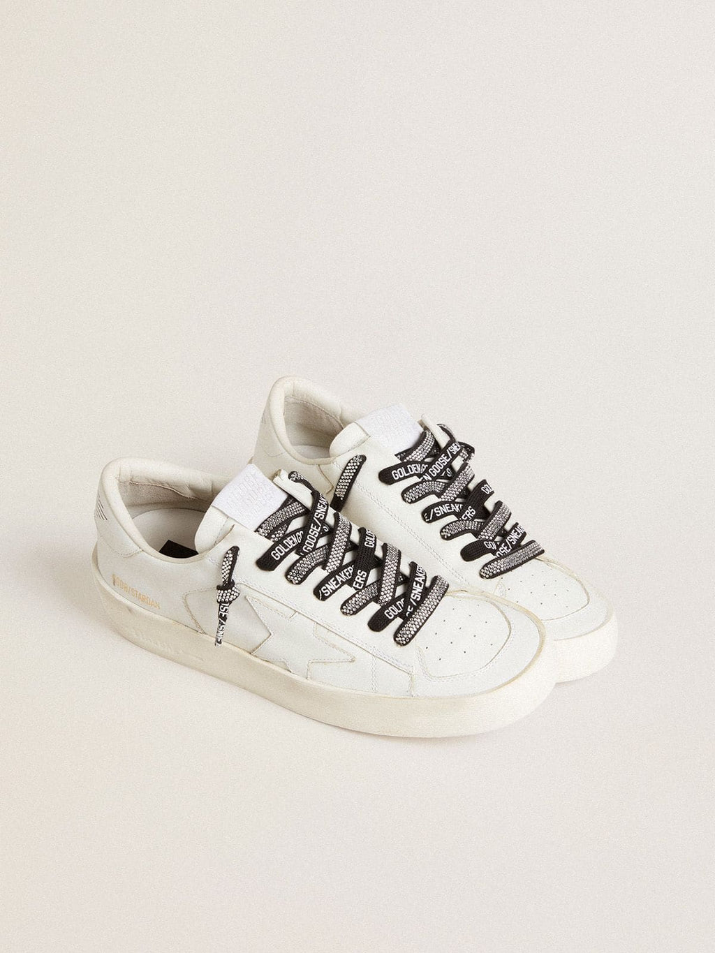 Golden Goose Lacci Swarovski con logo bianco a contrasto