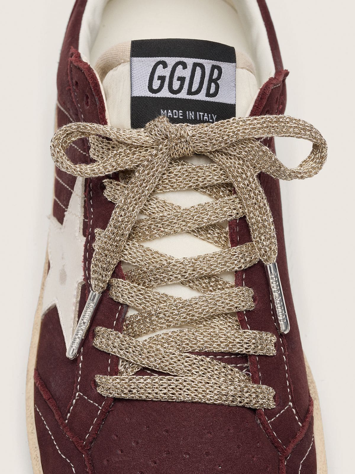 Golden Goose Lacci in lurex color oro