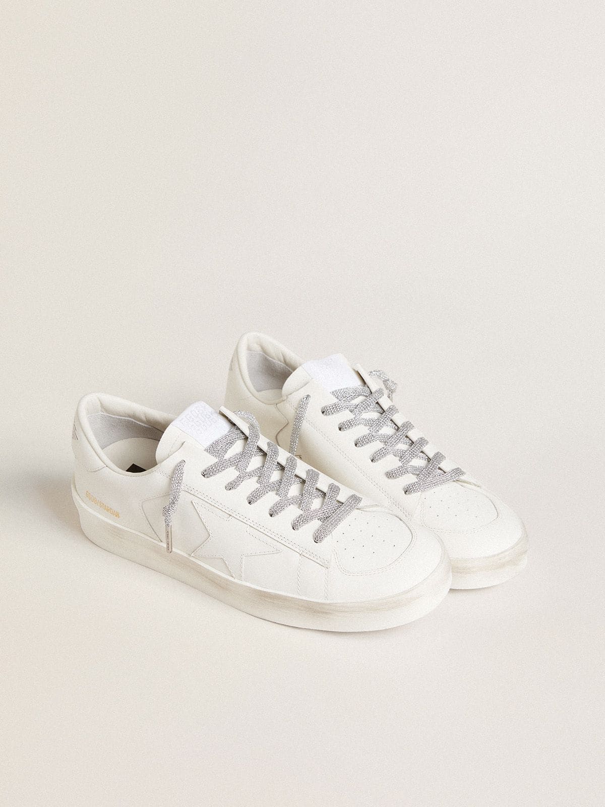 Golden Goose Lacci in lurex di colore argento