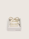 Golden Goose Lacci in cotone e cristalli Swarovski argento con logo color oro