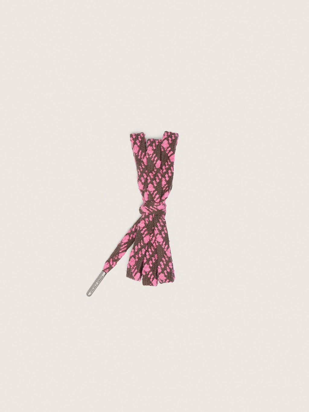 Golden Goose Laccio tartan marrone scuro e rosa