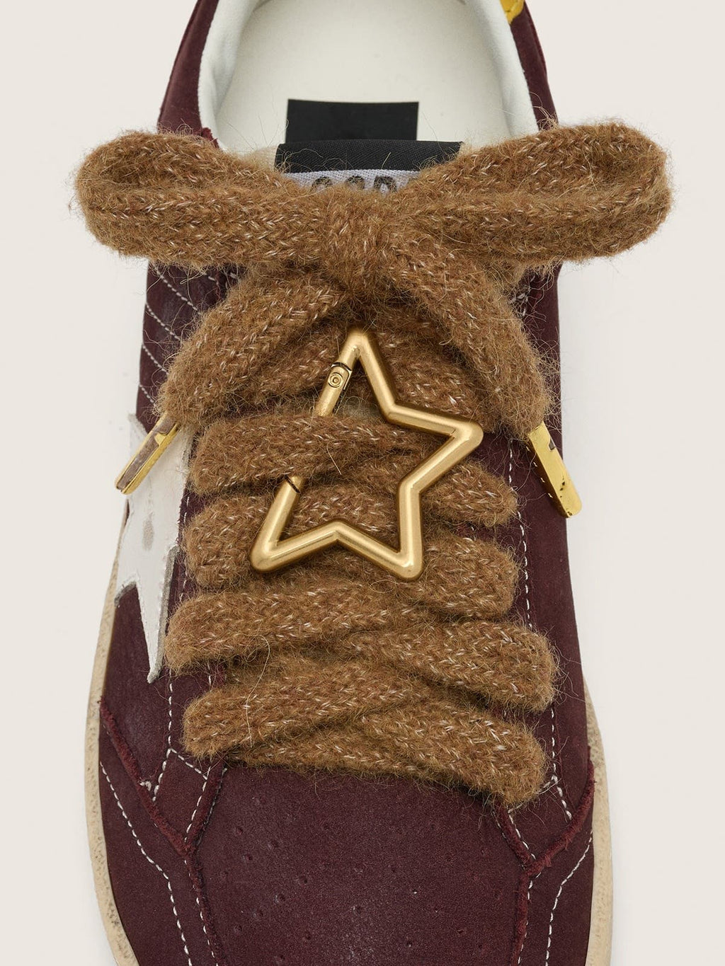 Golden Goose Skins laccio in lana color marrone con moschettone a forma di stella Golden