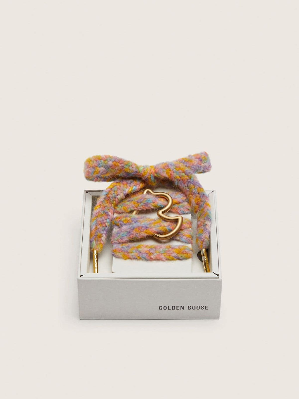 Golden Goose Skins laccio in lana multicolor con moschettone a forma di paperella