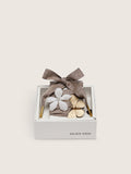 Golden Goose Skins "Sparkling" laccio spigato marrone, nero e argento con due charm applicati