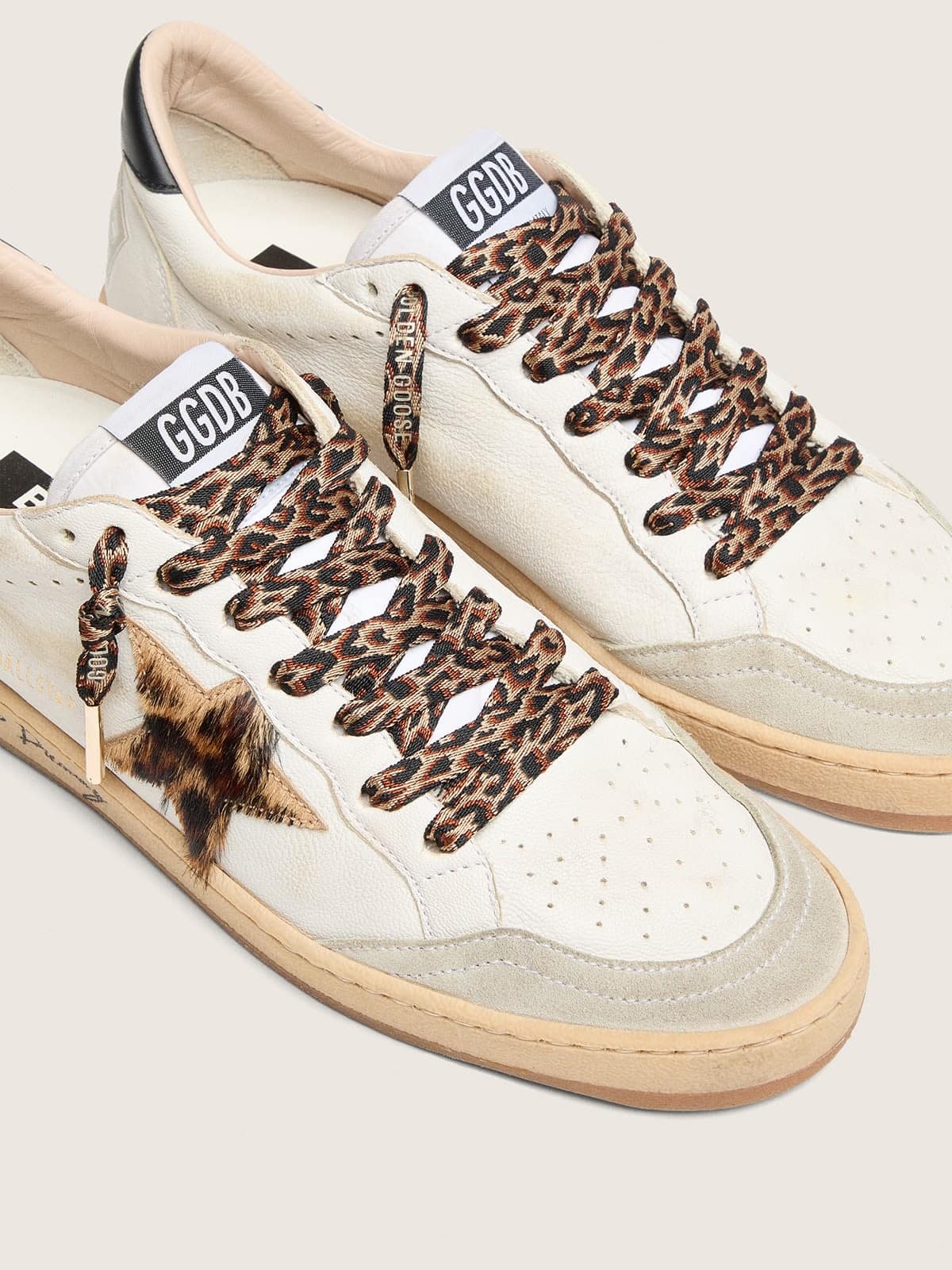 Golden Goose Lacci in jacquard con stampa leopardata