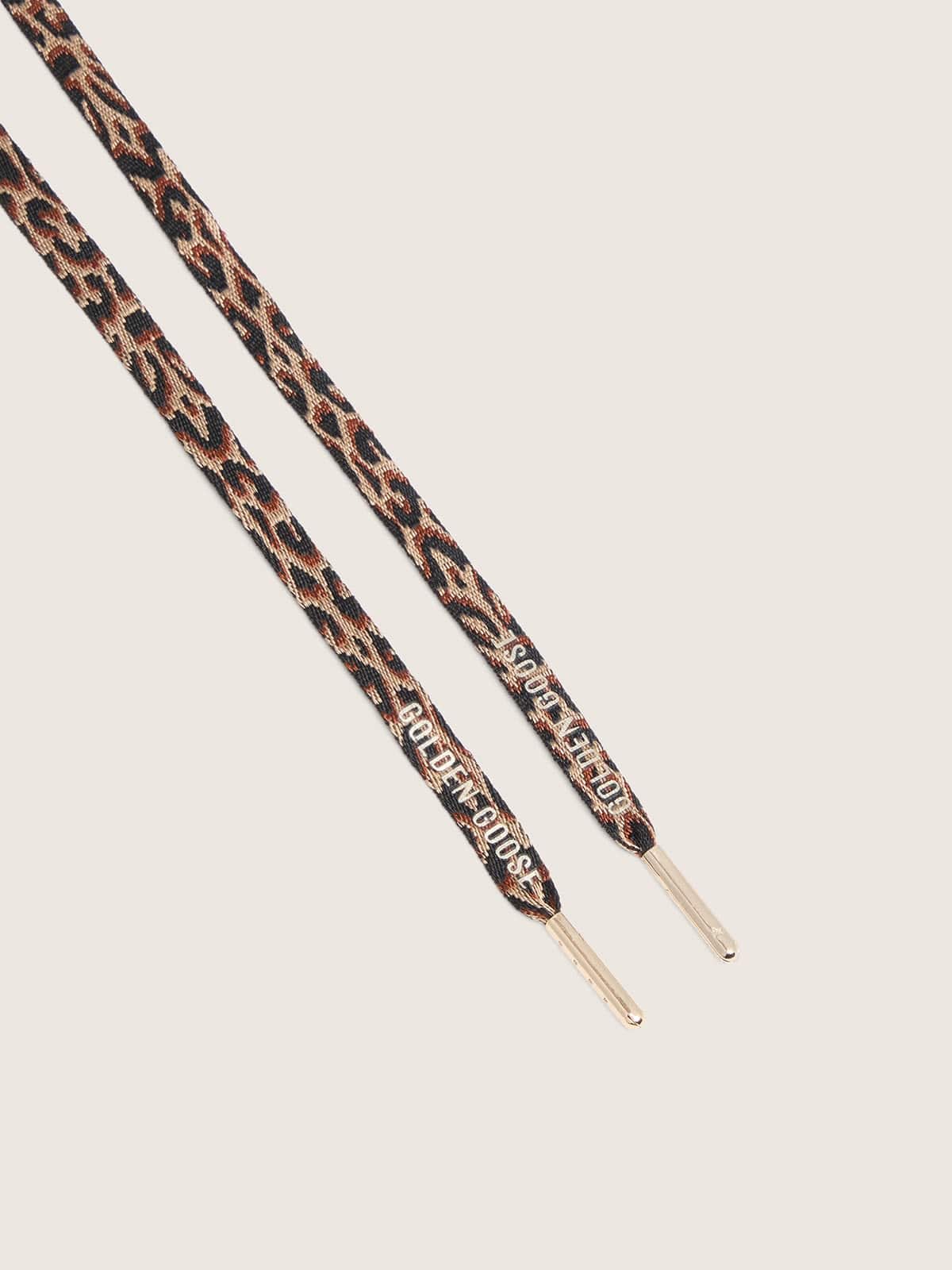 Golden Goose Lacci in jacquard con stampa leopardata