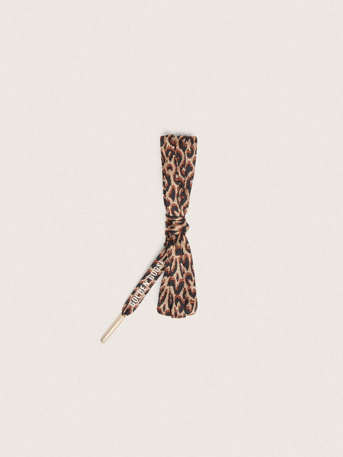 Golden Goose Lacci in jacquard con stampa leopardata