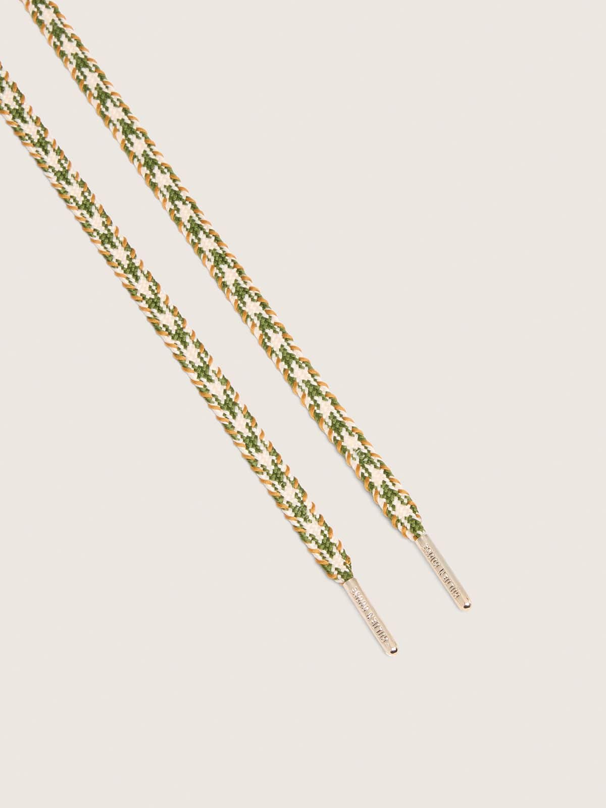 Golden Goose Lacci in corda color crema, verde oliva e ocra con dettagli argento