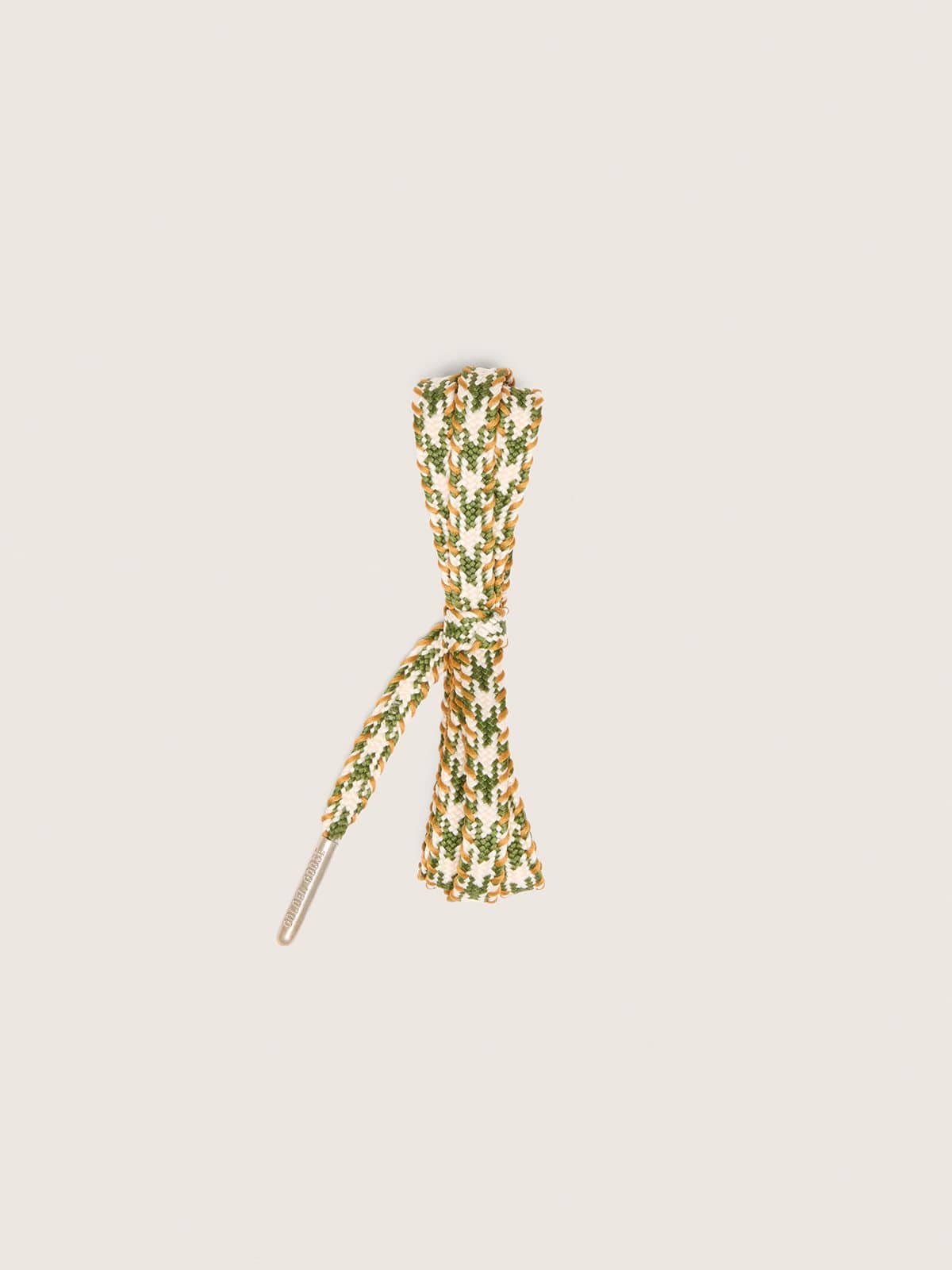Golden Goose Lacci in corda color crema, verde oliva e ocra con dettagli argento